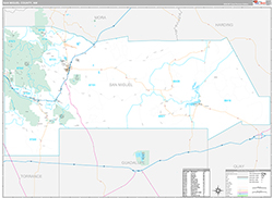 San Miguel County Wall Map Premium Style 2026